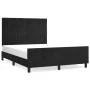 Bettgestell mit schwarzem Samtkopfteil 140x200 cm von , Betten und Lattenroste - Ref: Foro24-3125881, Preis: 202,15 €, Rabatt: %
