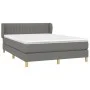 Box spring bed with dark gray fabric mattress 140x200 cm by , Beds and slatted bases - Ref: Foro24-3126966, Price: 432,67 €, ...