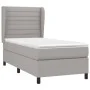 Box spring bed with light gray fabric mattress 80x200 cm by , Beds and slatted bases - Ref: Foro24-3127997, Price: 323,34 €, ...