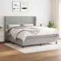 Boxspringbett mit hellgrauer Stoffmatratze 160x200 cm von , Betten und Lattenroste - Ref: Foro24-3128053, Preis: 587,23 €, Ra...
