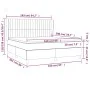 Box spring bed with black fabric mattress 160x200 cm by , Beds and slatted bases - Ref: Foro24-3128135, Price: 599,60 €, Disc...