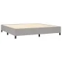 Box spring bed with light gray fabric mattress 200x200 cm by , Beds and slatted bases - Ref: Foro24-3128149, Price: 690,78 €,...