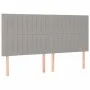 Box spring bed with light gray fabric mattress 200x200 cm by , Beds and slatted bases - Ref: Foro24-3128149, Price: 690,78 €,...