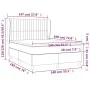 Box spring bed with dark gray fabric mattress 140x190 cm by , Beds and slatted bases - Ref: Foro24-3128678, Price: 537,80 €, ...