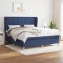 Boxspringbett mit blauer Stoffmatratze 160x200 cm von , Betten und Lattenroste - Ref: Foro24-3128699, Preis: 575,86 €, Rabatt: %