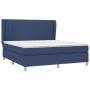 Boxspringbett mit blauer Stoffmatratze 160x200 cm von , Betten und Lattenroste - Ref: Foro24-3128699, Preis: 575,86 €, Rabatt: %
