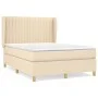 Box spring bed with cream fabric mattress 140x200 cm by , Beds and slatted bases - Ref: Foro24-3128690, Price: 548,51 €, Disc...
