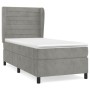 Box spring bed with light gray velvet mattress 80x200 cm by , Beds and slatted bases - Ref: Foro24-3129237, Price: 333,37 €, ...