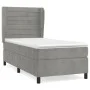 Cama box spring con colchón terciopelo gris claro 80x200 cm de , Camas y somieres - Ref: Foro24-3129237, Precio: 325,59 €, De...