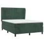 Box spring bed with dark green velvet mattress 140x190 cm by , Beds and slatted bases - Ref: Foro24-3129330, Price: 542,09 €,...