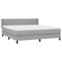 Boxspringbett mit hellgrauer Stoffmatratze 160x200 cm von , Betten und Lattenroste - Ref: Foro24-3129801, Preis: 514,99 €, Ra...