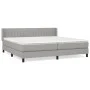 Cama box spring con colchón tela gris claro 200x200 cm de , Camas y somieres - Ref: Foro24-3129897, Precio: 586,11 €, Descuen...