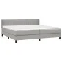 Cama box spring con colchón tela gris claro 200x200 cm de , Camas y somieres - Ref: Foro24-3129897, Precio: 586,11 €, Descuen...