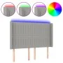 Cabecero con LED de tela gris claro 147x16x118/128 cm de , Cabeceros y pies de cama - Ref: Foro24-3124284, Precio: 129,80 €, ...
