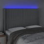 Hellgraues Stoffkopfteil mit LED 147x16x118/128 cm von , Kopf- und Fußteile - Ref: Foro24-3124284, Preis: 132,86 €, Rabatt: %