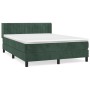 Cama box spring con colchón terciopelo verde oscuro 140x200 cm de , Camas y somieres - Ref: Foro24-3131084, Precio: 455,48 €,...