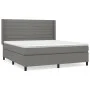 Box spring bed with dark gray fabric mattress 160x200 cm by , Beds and slatted bases - Ref: Foro24-3131522, Price: 568,82 €, ...