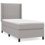 Cama box spring con colchón tela gris claro 100x200 cm de , Camas y somieres - Ref: Foro24-3131569, Precio: 347,73 €, Descuen...