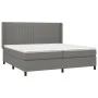Box spring bed with dark gray fabric mattress 200x200 cm by , Beds and slatted bases - Ref: Foro24-3131618, Price: 661,92 €, ...