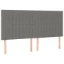 Box spring bed with dark gray fabric mattress 200x200 cm by , Beds and slatted bases - Ref: Foro24-3131618, Price: 661,92 €, ...