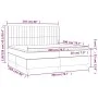 Box spring bed with dark gray fabric mattress 200x200 cm by , Beds and slatted bases - Ref: Foro24-3131618, Price: 661,92 €, ...