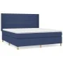 Box spring bed with blue fabric mattress 160x200 cm by , Beds and slatted bases - Ref: Foro24-3132087, Price: 548,21 €, Disco...