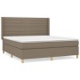 Boxspringbett mit taupegrauer Stoffmatratze 160x200 cm von , Betten und Lattenroste - Ref: Foro24-3132085, Preis: 619,98 €, R...