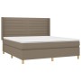 Boxspringbett mit taupegrauer Stoffmatratze 160x200 cm von , Betten und Lattenroste - Ref: Foro24-3132085, Preis: 619,98 €, R...