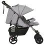 Light gray steel twin stroller by vidaXL, Baby strollers - Ref: Foro24-10241, Price: 197,77 €, Discount: %