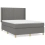 Box spring bed with dark gray fabric mattress 140x200 cm by , Beds and slatted bases - Ref: Foro24-3132154, Price: 499,50 €, ...