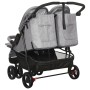 Light gray steel twin stroller by vidaXL, Baby strollers - Ref: Foro24-10241, Price: 197,77 €, Discount: %