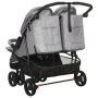 Light gray steel twin stroller by vidaXL, Baby strollers - Ref: Foro24-10241, Price: 240,29 €, Discount: %