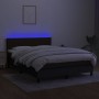 Cama box spring colchón y luces LED tela negro 140x190 cm de , Camas y somieres - Ref: Foro24-3133311, Precio: 438,35 €, Desc...