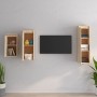 Muebles para TV 3 piezas madera maciza de pino