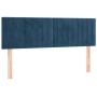 Box spring bed with mattress and LED dark blue velvet 140x190 cm by , Beds and slatted bases - Ref: Foro24-3134523, Price: 41...