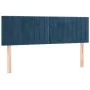 Box spring bed with mattress and LED dark blue velvet 140x190 cm by , Beds and slatted bases - Ref: Foro24-3134523, Price: 41...