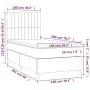 Box spring bed mattress and LED lights black fabric 100x200 cm by , Beds and slatted bases - Ref: Foro24-3135015, Price: 335,...