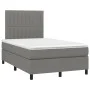 Box spring bed with mattress and LED dark gray fabric 120x200 cm by , Beds and slatted bases - Ref: Foro24-3135022, Price: 40...