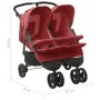 Red Steel Cufflinks Trolley by vidaXL, Baby strollers - Ref: Foro24-10245, Price: 257,09 €, Discount: %