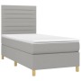Box spring bed mattress and LED lights light gray fabric 80x200 cm by , Beds and slatted bases - Ref: Foro24-3135469, Price: ...