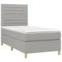 Box spring bed mattress and LED lights light gray fabric 80x200 cm by , Beds and slatted bases - Ref: Foro24-3135469, Price: ...