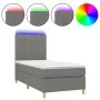 Box spring bed mattress and LED lights dark gray fabric 80x200 cm by , Beds and slatted bases - Ref: Foro24-3135550, Price: 3...