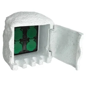 Gartenstecker 4 Steckplätze wasserfest aus Kunstharz weiß von vidaXL, Steckdosen - Ref: Foro24-40589, Preis: 43,03 €, Rabatt: %