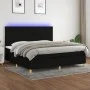 Cama box spring colchón y luces LED tela negro 200x200 cm de , Camas y somieres - Ref: Foro24-3135623, Precio: 637,73 €, Desc...