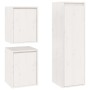 Muebles para TV 3 piezas madera maciza de pino blanco