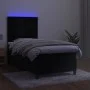 Box spring bed with mattress and LED black velvet 80x200 cm by , Beds and slatted bases - Ref: Foro24-3136151, Price: 334,38 ...