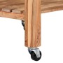 Carrito de cocina de madera maciza de acacia 58x58x89 cm