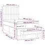 Box spring bed with light gray fabric mattress 100x200 cm by , Beds and slatted bases - Ref: Foro24-3136733, Price: 358,33 €,...