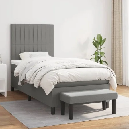 Boxspringbett mit dunkelgrauer Stoffmatratze 80x200 cm von , Betten und Lattenroste - Ref: Foro24-3136710, Preis: 380,10 €, R...