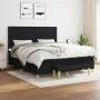 Cama box spring con colchón tela negro 160x200 cm de , Camas y somieres - Ref: Foro24-3137247, Precio: 630,03 €, Descuento: %